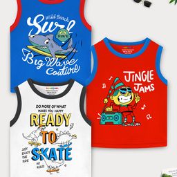 YK X Trampoline Boys 3 Printed Applique T-shirt-16