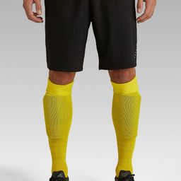 Kipsta By Decathlon Men Black Solid Regular Fit Football Shorts-picture-3