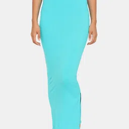 Zivame Women Blue Solid Saree Shapewear-image-55