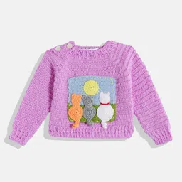 CHUTPUT Kids Embroidered Woollen Sweater Vest-0