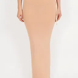 Beau Design Women Beige Solid Saree Shapewear-image-55