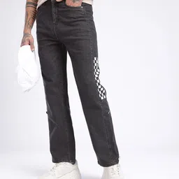 glitchez Men Relaxed Fit Printed Stretchable Jeans-image-95