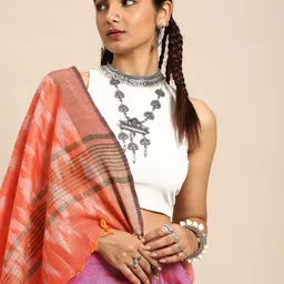 Taavi Pure Cotton Half and Half Ikat Saree-picture-18