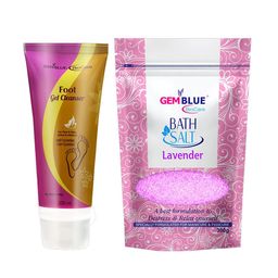 GEMBLUE BIOCARE FOOT CLEANSER, 200ML ,GEMBLUE BIOCARE BATH SALT LAVENDER,300g (COMBO OF 2)-22