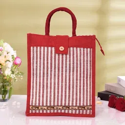 Kuber Industries Set Of 3 Striped Handheld Bags-24
