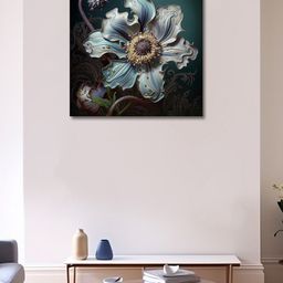 OLIVE TREE Blue & Green Canvas Painting Wall Art-picture-26
