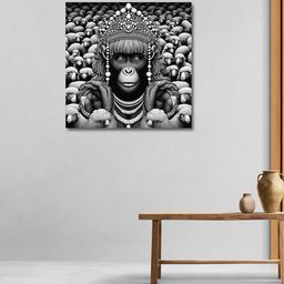 OLIVE TREE Grey & White Canvas Painting Wall Art-picture-18