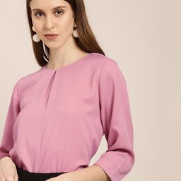her by invictus Mauve Top With Pleated Detail-picture-55