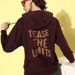 The Roadster Life Co. Coffee Brown Hyper Graphics Printed Hooded Sweatshirt-image-27