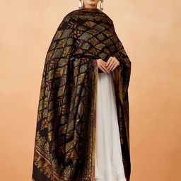 Pashmoda Women Paisley Woven Design Shawl-image-62