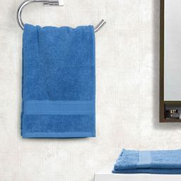 BOMBAY DYEING Set of 2 Blue Cotton 550 GSM Hand Towels-28