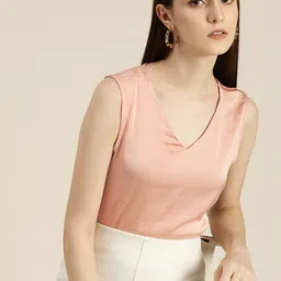 her by invictus Women Pink Solid Top-picture-49