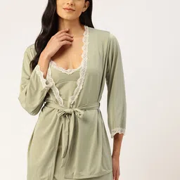Ms.Lingies Satin Baby Doll with Robe-image-95