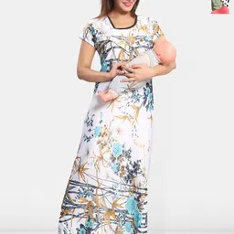 Be You Floral Printed Maternity Maxi Nightdress-picture-37