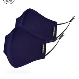 FLYING BERRY Navy Blue 2 Pcs 3 Ply Anti Pollution Reusable Masks-38