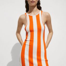 MANGO Striped Bodycon Dress-image-56