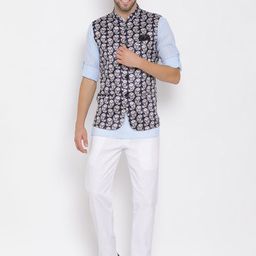 Hangup Men Multicoloured Printed Kurta with Pyjamas-22