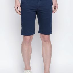 Basics Men Navy Blue Solid Regular Fit Regular Shorts-image-91
