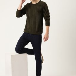 Mast & Harbour Cable Knit Acrylic Pullover-image-57