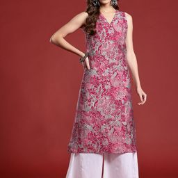 Anouk Floral Printed Straight Kurta-image-90
