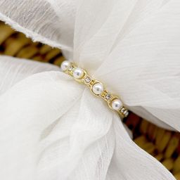 JOKER & WITCH Gold-Toned & White Pearl-Studded Adjustable Finger Ring-image-15