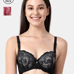 Susie Women Pack Of 2 Solid Lace Underwired Lightly Padded Everyday Bras shy-com-48-image-16