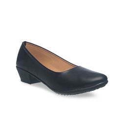 Khadims Women Black Solid Pumps-54