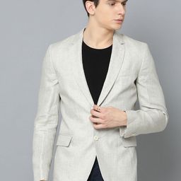 GANT Men Beige Regular Fit Self-Design Single Breasted Blazer-picture-38