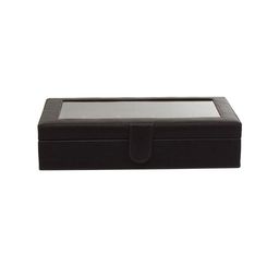 Leather World Unisex 10 Slots Black Watch Organiser Box-18