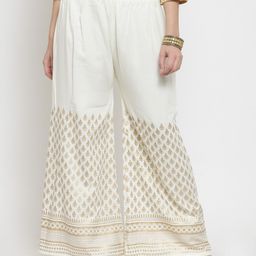 Clora Creation Women Off-White Straight Solid Palazzos-image-85