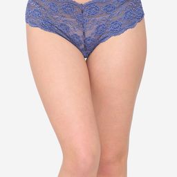N-Gal Women Blue Solid Floral Lace Criss Cross Back Thongs NTDT05-image-57