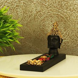 TIED RIBBONS Black & Gold-Toned Buddha Tray Show Pieces-image-83