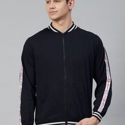 Hubberholme Men Navy Blue Solid Sweatshirt-image-96