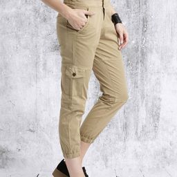 Roadster Women Khaki Sustainable Sustainable Joggers-picture-45
