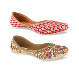 DESI COLOUR Women Multicoloured Printed Ballerinas-15