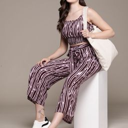 Roadster Printed Top with Palazzos-picture-2