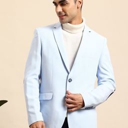 Mast & Harbour Textured Single-Breasted Formal Blazer-image-25