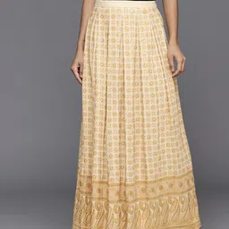 Libas Embellished Embroidered Flared Maxi Skirt-image-11