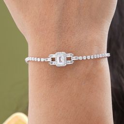 SWASHAA Women Silver-Plated Wraparound Bracelet-image-11