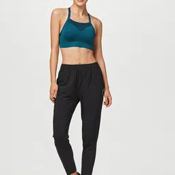 Domyos By Decathlon Women Black Solid Slim-Fit Rapid-Dry Joggers-12
