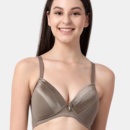shyaway Taupe Solid Non-Wired Lightly Padded Everyday Bra ST015-TaupeGrey-32B-image-11