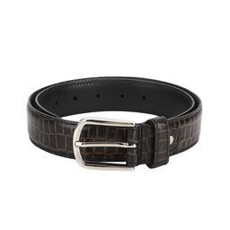 Aditi Wasan Men Brown Textured Leather Belt-image-14