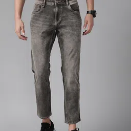 Roadster Men Charcoal Black Tapered Fit Light Fade Stretchable Jeans-image-97