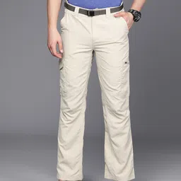 Columbia Men Solid Cargos Trousers-image-99