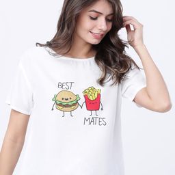 Tokyo Talkies Women White Printed Lounge Top-image-85