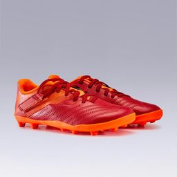 Kipsta By Decathlon Unisex Kids Red & Orange Agility 140 FG Rip-Tab Football Shoes-image-43