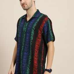 Hancock Men Multicoloured Relaxed Animal Opaque Printed Resort Shirt-image-19