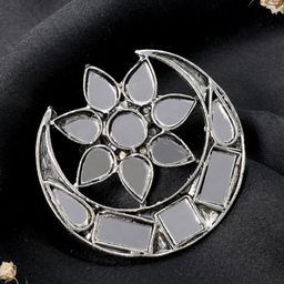 TEEJH Oxidised Silver-Toned Finger Ring-image-40