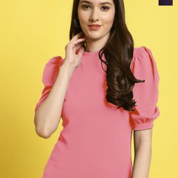 Metronaut Women Pack Of 2 Puff Sleeves Crop Top-picture-0