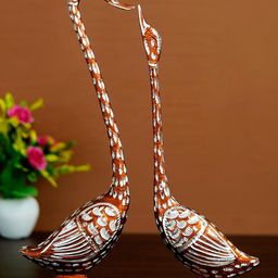 eCraftIndia Set of 2 Brown Kissing Swan Couple Handcrafted Decorative Figurine Showpieces-image-75